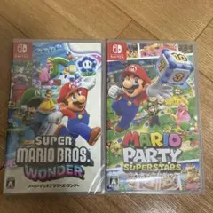 スーパーマリオブラザーズワンダー、マリオパーティスーパースターズセット新品未開封
