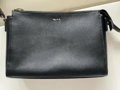 Agnes.b ショルダーバッグ ゴールドファスナー