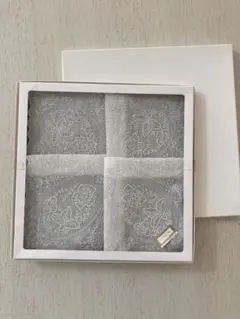 【新品】スワトウ 刺繍花柄レース ハンカチ