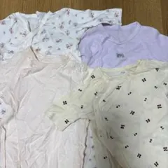 プティマイン 2wayオール 肌着 部屋着50 60 70 女の子 長袖4点