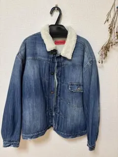 RED CARD ボア襟付きデニムジャケット