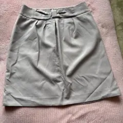 ROPE PICNIC グレー タイトスカート リボン付き