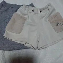 ユニクロ　140cm 裏起毛スカート アルジー　140cm ショートパンツ