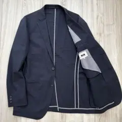 【美品】ジョセフアブード アンコンジャケット ネイビー XL 薄手 ストレッチ