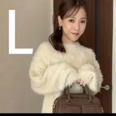 お値下げ！しまむらyumiシャギーニット白 L