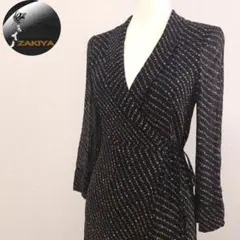 GANNI　ガニー　ラップワンピース　小花柄　フィッシュテール　黒　36のサムネイル