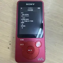 SONY ウォークマン NW-E083 本体 レッド75