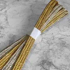 金属糸 帯締め☆礼装用 平組 金銀 グラデーション フォーマル 組紐