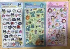 ボンボンドロップシール　3つセット　まめっち、モンスターズインク、プリンセス