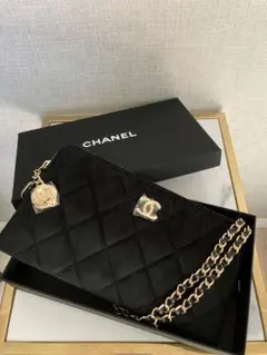 CHANEL シャネル ノベルティ ショルダーバッグ クラッチ カメリアチャーム