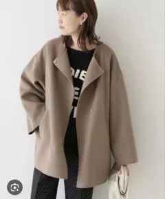 【美品】SLOBE IENA HAMILTONダブルフェイスウールショートコート