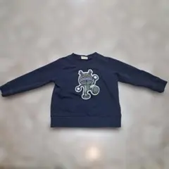 アンパンマン　タダンダン　ばいきんまん　刺繍 ネイビー トレーナー