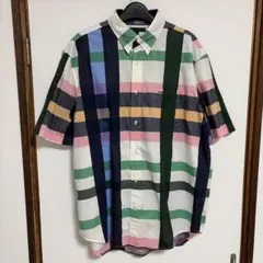 TOMMY HILFIGER 半袖チェックシャツ　L