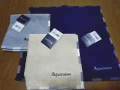 Aquascutum タオルハンカチ 3枚セット 未使用品