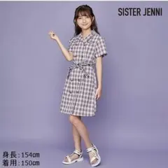 SISTER JENNI ロゴベルト付きチェックワンピのサムネイル