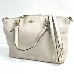 COACH コーチ ハンドバック ショルダーバッグ レザー 2way ホワイトのサムネイル
