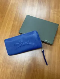 LONGCHAMP 長財布 ブルー レザーのサムネイル
