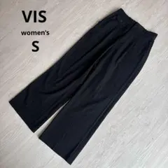 【ビス】ハイウエスト タックワイドパンツ ブラック ゆるめ 美シルエット S