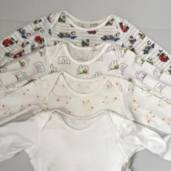 【UNIQLO】ユニクロ 綿100% ボディスーツ インナー長袖 4点まとめ売り