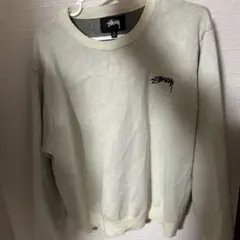 Stussy クルーネック ニット セーター ホワイト Mのサムネイル