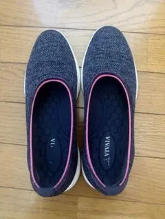 VIVAIA ネイビー スリッポンシューズ