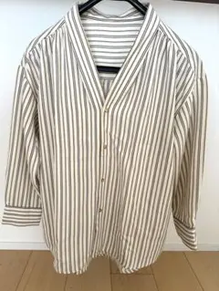 ロペピクニック　ストライプシャツ　七分袖　レディース