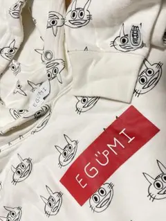 EGUMI フルオーバーパーカー ホワイト　白　ネコ　 江口拓也
