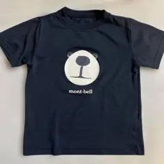 天*愛様 mont-bell クマ の顔プリント Tシャツ ブラック