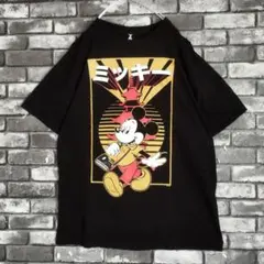 00s ミッキーマウス 日本観光 五重塔と夕日 ディズニー キャラクターtシャツ