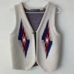 【ほぼ新品】niko and　レディース 厚手ニット ベスト L アイボリー