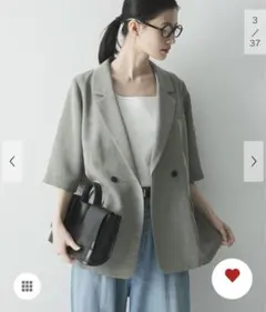 新品タグ付◆URBAN RESEARCH シアーメッシュハーフスリーブジャケットのサムネイル