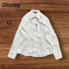 新品未使用ブリックハウス ミッキー ディズニー　総柄シャツ　ホワイト　LL ①のサムネイル