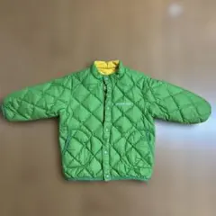 mont-bell ダウン　90センチ　未グリーン　黄色　リバーシブル