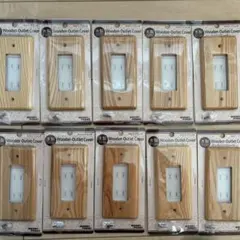 コンセントプレート10個セット ウッディプッディ　アルダー材