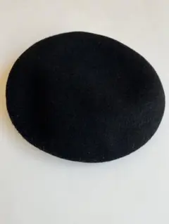 美品CA4LA 黒 ウール ベレー帽 直径約25cm