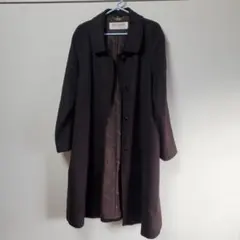 BALMAIN焦げ茶色カシミヤウールロングコートのサムネイル