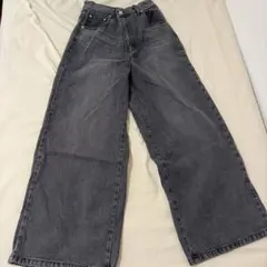 RETRO GIRL ワイドデニムパンツ グレー Mサイズのサムネイル