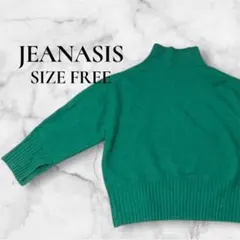 大幅値下げ‼️JEANASIS ジーナシス　グリーン　タートルネック ニット F