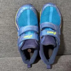 ASICS キッズ スニーカー 青/ネイビー 22㌢