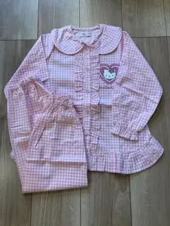 【新品未使用品】Sugar Landハローキティチェック柄パジャマ★サイズ110