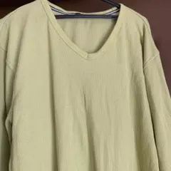 GEＯＲGEメンズカットソー。ライトグリーン Vネック 。新品。16日まで値下げ