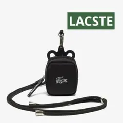 LACOSTE ソリッドナイロン ポーチ付きスマホホルダー