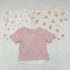 Tシャツ 半袖 90 95 3枚セット まとめ売り 女の子