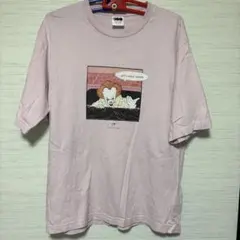 Tシャツ GU 淡い ピンク