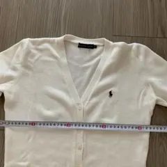 RALPH LAUREN 長袖 綿カーディガン ホワイトのサムネイル