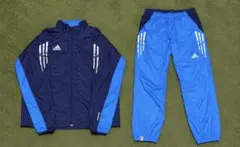 adidas アディダス ジャージ 上下セット ネイビー×ブルー
