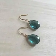 14kgf*フローライトピアス☆