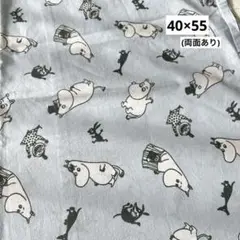 【55×40】ムーミン　フィンレイソン　ヴィンテージ枕カバー　みずいろ