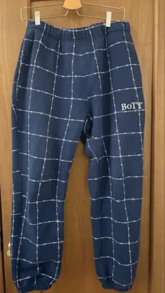 BOTT パーカー ダイヤモンドパターン プルオーバー ミントブルー XL