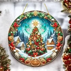 ツリープレート クリスマス オブジェ 看板 サンキャッチャー ウェルカムボード